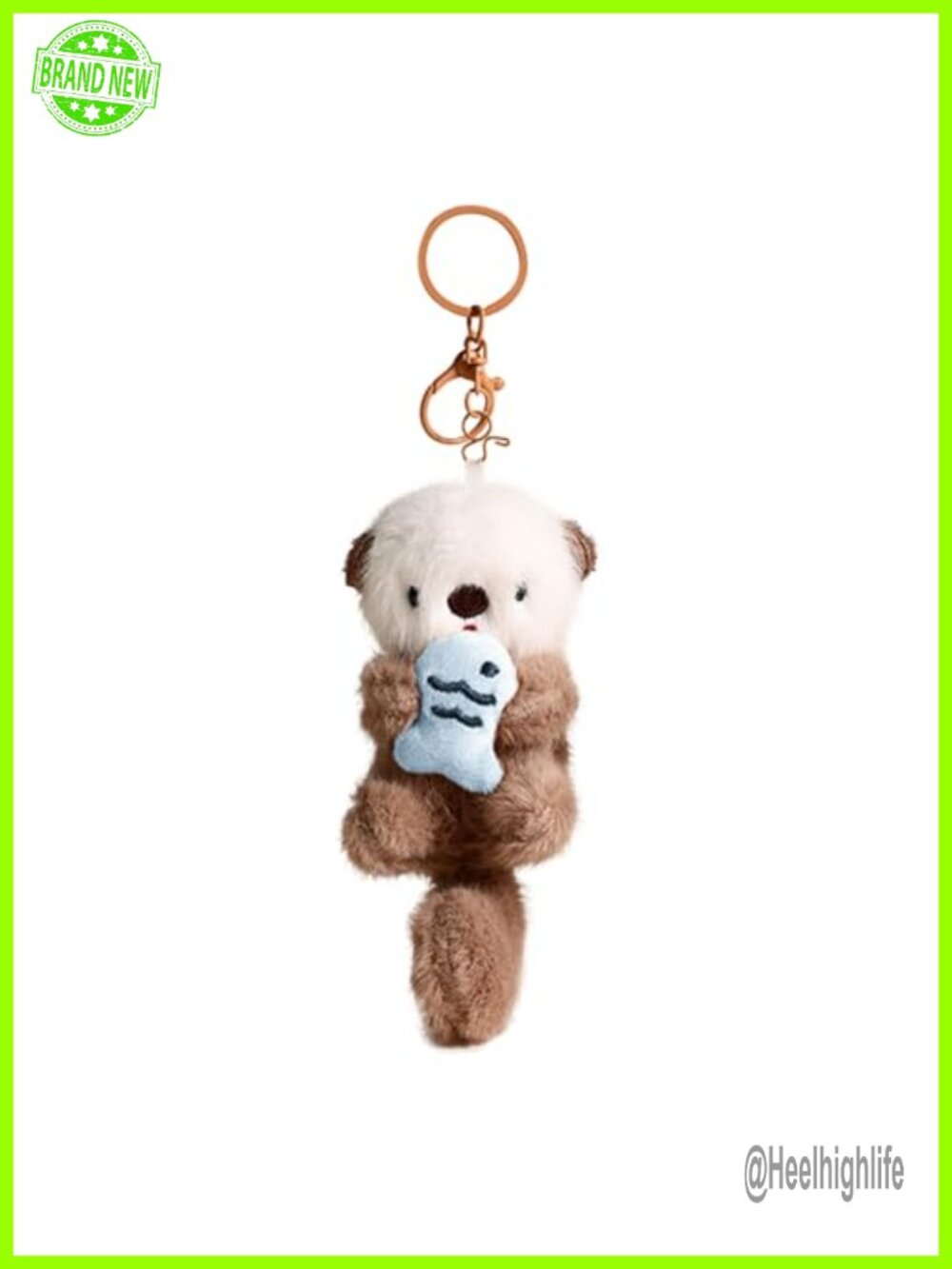 Adorable Otter Plush Keychain Charm for Handbags Purses Backpacks Car Keys